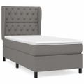 vidaXL Posteľný rám boxsping s matracom tmavosivý 80x200 cm látka