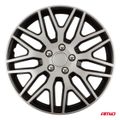 Poklice Dakar 15” čierno-strieborná sada 4ks COLOR BOX
