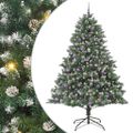 vidaXL Umelý vianočný stromček Zelená 240 cm PVC, plast a oceľ