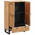 vidaXL Highboard s dverami Hnedá 40 x 33 x 110 cm Masívne mango drevo