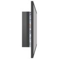 vidaXL LED kúpeľňové zrkadlo lesklé sivé 80x8,5x37 cm akryl