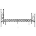 vidaXL Posteľný rám sivý 200x200 cm kovový