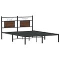vidaXL Posteľný rám bez matraca hnedý dub 140x190 cm kompozitné drevo