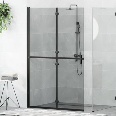 vidaXL Rám pre sprchu bez dverí Čierna 120 x 6,5 x 190 cm