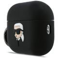 Obal Karl Lagerfeld Silicone Karl Head 3D na AirPods Pro 3 čierny