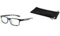 GUNNAR kancelářske/herní brýle  CRUZ KIDS LARGE (8-12) NAVY TORTOISE čirá skla BLF 35 NATURAL focus Brýle, kancelárské, herní, cerno-modré obroucky, cirá skla, pro deti 8–12 let