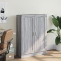 vidaXL Knižnica sivý dub sonoma 82,5x30,5x115 cm kompozitné drevo
