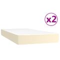 vidaXL Boxspring posteľ s matracom krémová 200x200 cm umelá koža