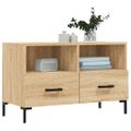 vidaXL TV skrinka dub sonoma 80x36x50 cm spracované drevo