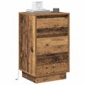 vidaXL Nočný stolík Staré drevo 39 x 34,5 x 65 cm Kompozitné drevo