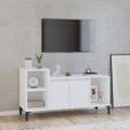 vidaXL TV skrinka biela 100x35x55 cm spracované drevo