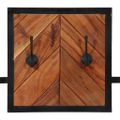 vidaXL Nástenný vešiak na kabáty 90x1x35 cm akáciový masív a železo