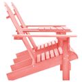 vidaXL Záhradné stoličky Adirondack+stolík, jedľový masív, ružové