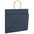 vidaXL Papierové tašky 250 ks s rúčkami modré 32x22x28 cm