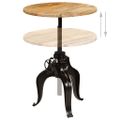 vidaXL Barový stôl masívne mangovníkové drevo 75x(76-110) cm