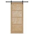 vidaXL Posuvné dvere ORKDAL 86 x 211 cm Borovicový masív Prírodná
