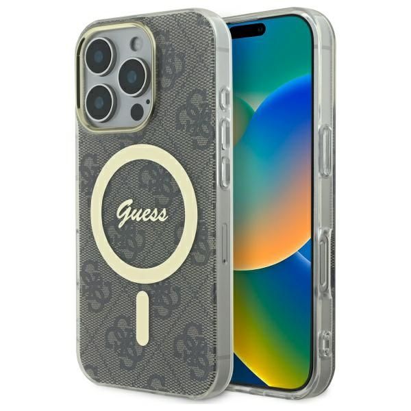 Guess GUHMP16LH4STW iPhone 16 Pro 6.3" hnedé/puzdro hardcase IML 4G MagSafe