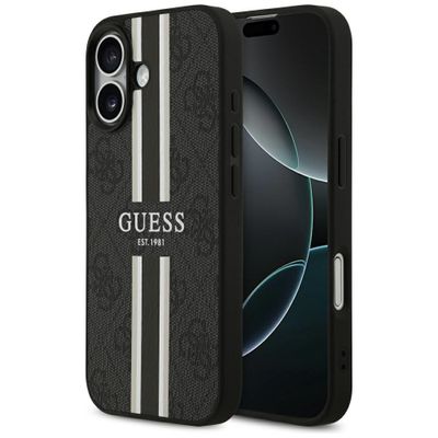 Puzdro Guess 4G Printed Stripes MagSafe pre iPhone 17 čierne