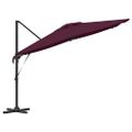 vidaXL Roma Parasol Červená 286 x 284 x 265 cm Hliník a polyester