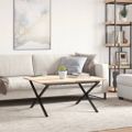vidaXL Nohy konferenčného stolíka X-rám 80x70x43 cm oceľ