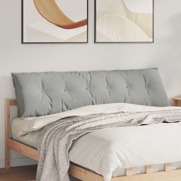vidaXL Poduška na chrbát Svetlosivá 180 x 50 cm Mikrovlákno