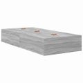 vidaXL Rám postele s úložným prostorem so zásuvkou Sivý Sonoma 75 cm