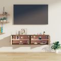 vidaXL Nástenné skrinky 2 ks medovohnedé 60x30x30 cm masívna borovica