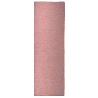 vidaXL Vonkajší koberec s plochým tkaním 80x250 cm červený