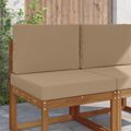 vidaXL Vankúš na vonkajšiu pohovku Polyester Sivohnedá 60 x 60 cm