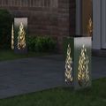 vidaXL Solárne LED svetlo na chodník 2 ks Teplá biela 18 x 18 x 50 cm