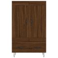 vidaXL Vysoká skrinka hnedá dub 69,5x31x115 cm kompozitné drevo