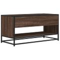 vidaXL TV skrinka hnedý dub 91x40x46 cm kompozitné drevo a kov