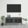 vidaXL TV skrinka antracitová 105x35x50 cm oceľ