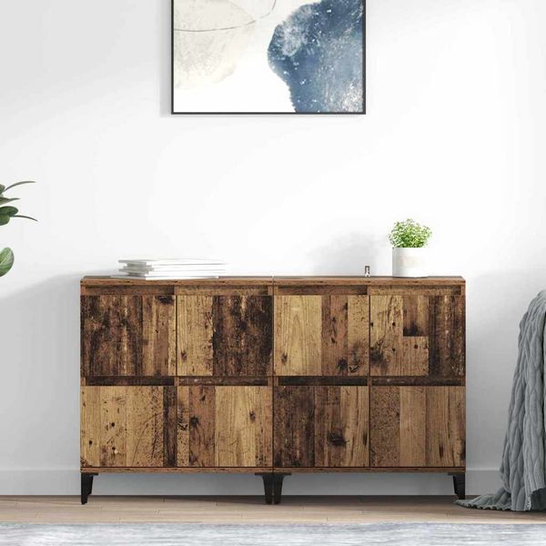 vidaXL Komody 2 pcs Staré drevo 60 x 35 x 70 cm Kompozitné drevo