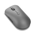 Lenovo bezdrátová myš Multi-Mode Pro Plus 6050 Myš, bezdrátová, Bluetooth 5.3, 2.4GHz, DPI 4000, tichá tlacítka, 4smerné kolecko, 36 mesícu baterie, šedá