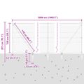 vidaXL Hexagonálny plot s stĺpom 50 x 1,5 m PVC potiahnutá oceľ Sivá