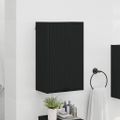 vidaXL Kúpeľňová skriňa Nástenný s úložiskom Čierna 39 x 23,5 x 65 cm