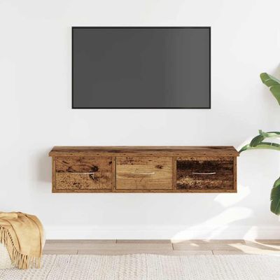 vidaXL Nástenná skrinka staré drevo 88x26x18,5 cm kompozitné drevo