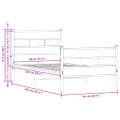 vidaXL Posteľný rám bez matraca s predným a zadným čelom 80x200 cm