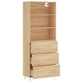 vidaXL Vysoká skrinka dub sonoma 69,5x34x180 cm spracované drevo