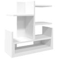vidaXL Organizér na stôl, biely 49x20x52,5 cm, kompozitné drevo