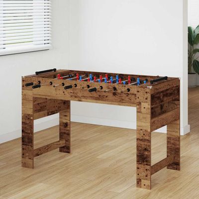 vidaXL Stolný futbal Staré drevo 125 x 60,5 x 80 cm Kompozitné drevo