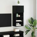vidaXL Nástenný TV kabinet 40,5 x 30 x 90 cm Čierny dub