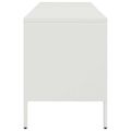 vidaXL TV skrinka biela 100,5x39x50,5 cm oceľ