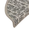 vidaXL Kobercové nášľapy na schody 15 ks sivé 56x17x3 cm
