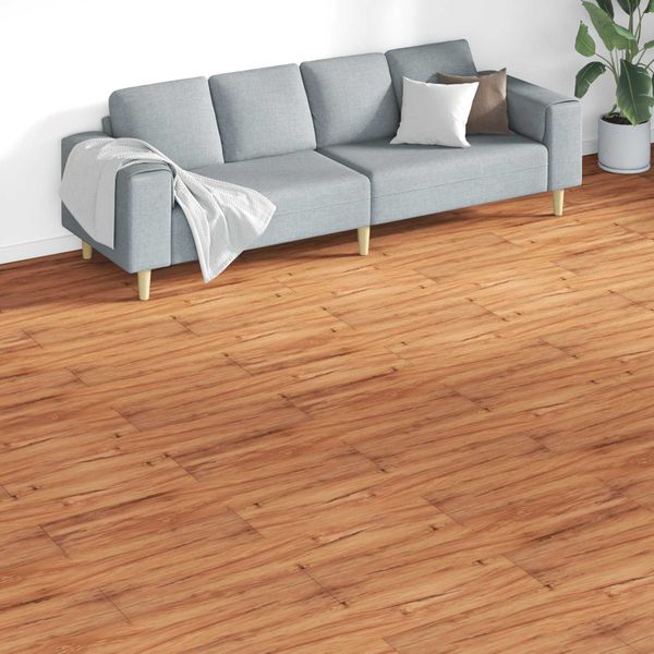 vidaXL Podlahové dosky 18 pcs Hnedá 5,26 m² PVC