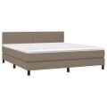 vidaXL Posteľný rám boxspring s matracom sivohned 180x200 cm látka