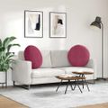 vidaXL Vankúše na sedenie 2 ks Zamat Víno červené Ø 80 x 29 cm
