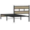 vidaXL Posteľný rám bez matraca dub sonoma 80x200 cm kompozitné drevo