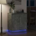 vidaXL LED komoda Betónovo sivá 71 x 34,5 x 75 cm Kompozitné drevo